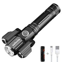 Caferria LED Tactical Flashlight 1000 Lumens Electric Torch Ultra-Bright Handheld Travel Flashlight Rechargeable Waterproof Zoomable 4 Modes for Outdo - The Gadget Collective