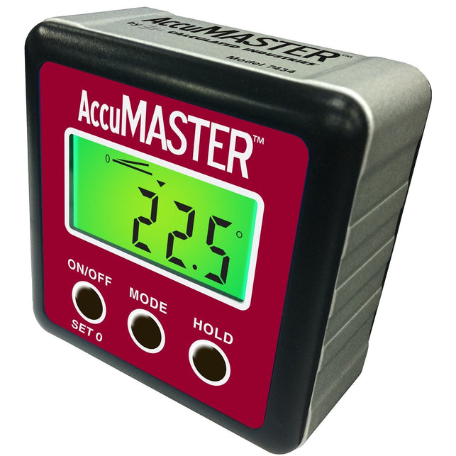 Calculated Industries 7434 AccuMASTER 2-in 1 Magnetic Digital Level Angle Finder Inclinometer Bevel Gauge - The Gadget Collective