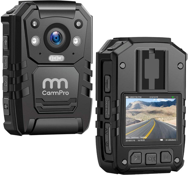 Cammpro I826 1296P HD Police Body Camera,128G Memory,Waterproof Body Worn Camera,Premium Portable Body Camera with Audio Recording Wearable,Night Vision,Gps for Law Enforcement - The Gadget Collective