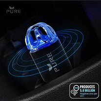 Car Air Purifier Premium Air Ionizer & Car Charger Accessory w/ Dual USB Ports - Quick Charge 3.0 - Eliminate Allergens Bad Odor Pet Smell Smoke Pollen Mold Bacteria Viruses PM2.5 & VOCs Deodorizer (Black) - The Gadget Collective