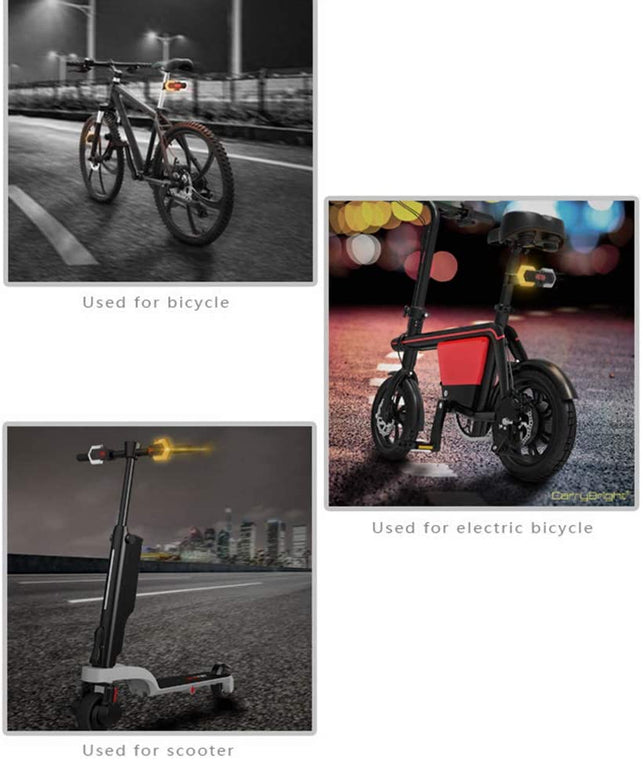 CarryBright Bike Turn Signals Front and Rear Light with Remote Control,Waterproof, Easy Installation Bike Tail Light for Cycling Safety Warning Light - The Gadget Collective