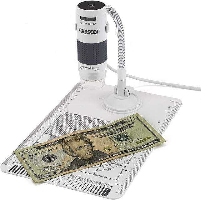 Carson LED Lighted USB Digital Zoom Computer Microscopes with Video and Image Capture Available in Many Magnifications and Flexible Neck with Base Stand Zorb, Eflex and Zpix300 (MM-500 MM-840 MM-940) - The Gadget Collective