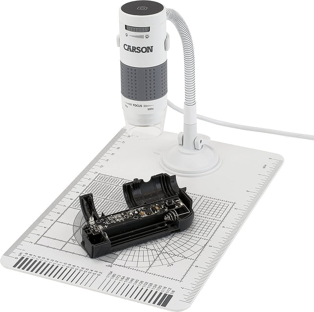 Carson LED Lighted USB Digital Zoom Computer Microscopes with Video and Image Capture Available in Many Magnifications and Flexible Neck with Base Stand Zorb, Eflex and Zpix300 (MM-500 MM-840 MM-940) - The Gadget Collective