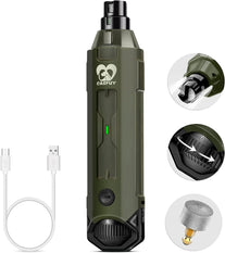 Casfuy 6-Speed Dog Nail Grinder - Newest Enhanced Pet Nail Grinder Super Quiet Rechargeable Electric Dog Nail Trimmer Painless Paws Grooming & Smoothing Tool for Large Medium Small Dogs (Army Green) - The Gadget Collective