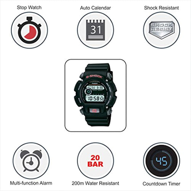 Casio Men's 'G-Shock' Quartz Resin Sport Watch DW9052-1V - The Gadget Collective