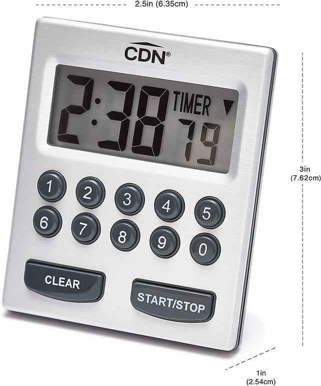 CDN TM30 Direct Entry 2-Alarm Timer-Alarm Sounds or Vibrates - 1 Count - The Gadget Collective