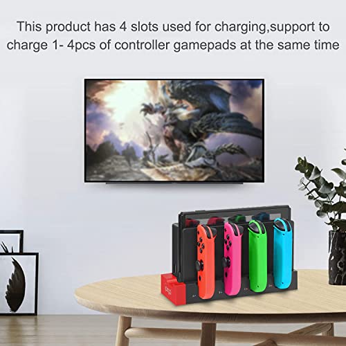 Charging Dock Compatible with Nintendo Switch & Switch OLED Model Joycons, Switch Controller Charger Dock Station for Joycon Charges up to 4pcs, Charging Stand Station for Nintendo Switch/OLED Model - The Gadget Collective