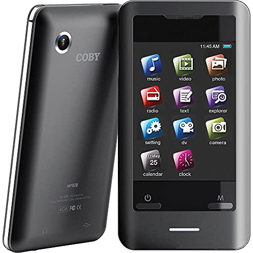 Coby 8GB MP3 Player with Photo and Video Camera, 2.8" TouchScreen with Speaker, HiFi Sound Mp3 Music Player with FM Radio, Supports miniSD Cards - The Gadget Collective