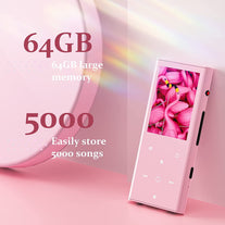 COCONISE 64GB Mp3 Player with Bluetooth 5.2, COCONISE Music Player with Speaker Hi-Fi Lossless Sound Quality, with FM Radio, Voice Recording, E-Book Function,Super Light Perfect for Running - The Gadget Collective