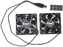 Coolerguys Dual 80mm USB Cooling Fans Dual Ball Bearing - The Gadget Collective