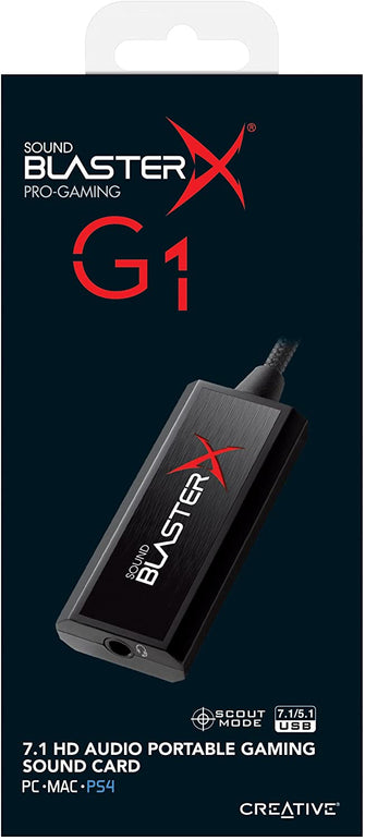 Creative Sound BlasterX G1 7.1 Portable HD Gaming USB DAC and Sound Card (70SB171000000) - The Gadget Collective