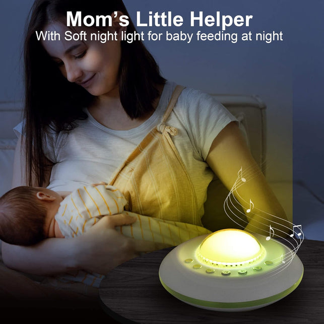 White Noise Machine for Sleeping Baby Kids – Adult Sound Machine with Night Light, Starry Ambient Light, 28 Soothing Sounds, Portable Sleep Noise Maker for Home Travel Bedroom Nursery Decor