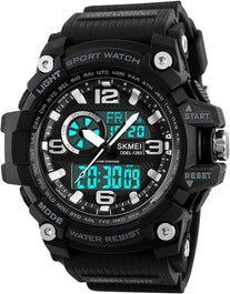 Dayllon Mens Analog Digital LED 50M Waterproof Outdoor Sport Watch Military Multifunction Casual Dual Display 12H/24H Stopwatch Calendar Wrist Watch - The Gadget Collective