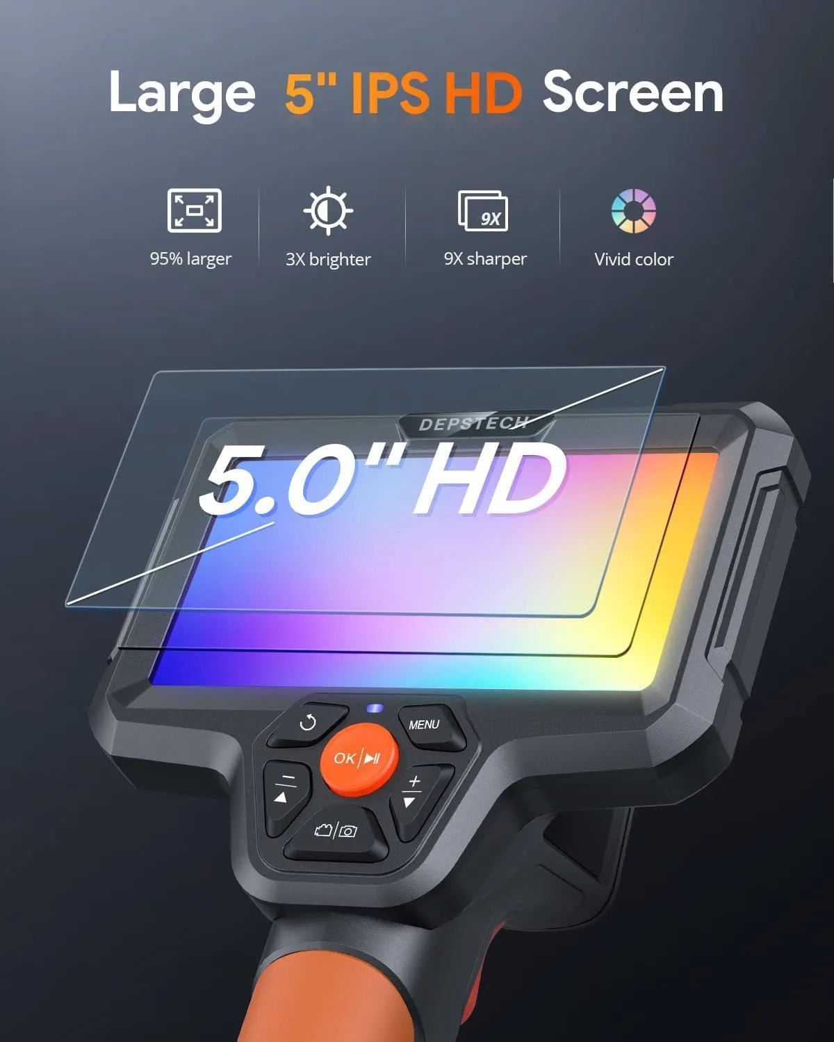 Caméra endoscopique 4.5 « Ips Écran 2.0MP Dual Lens Endoscopique