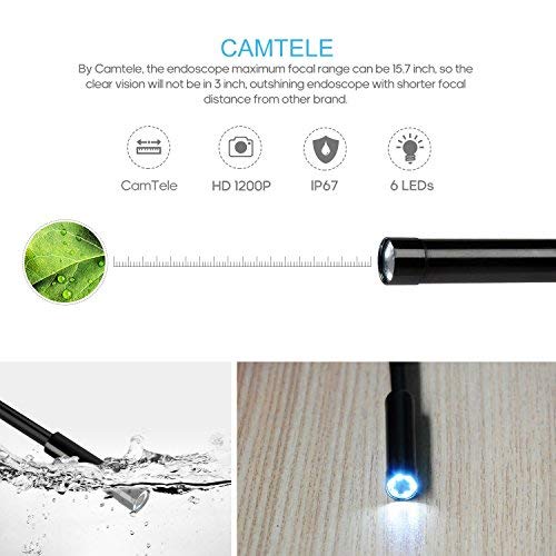 DEPSTECH iPhone Endoscope, Upgraded Semi-Rigid Wireless Borescope WiFi Inspection Camera 2.0 Megapixels HD 2200mAh Lithium Battery Snake Camera for An - The Gadget Collective