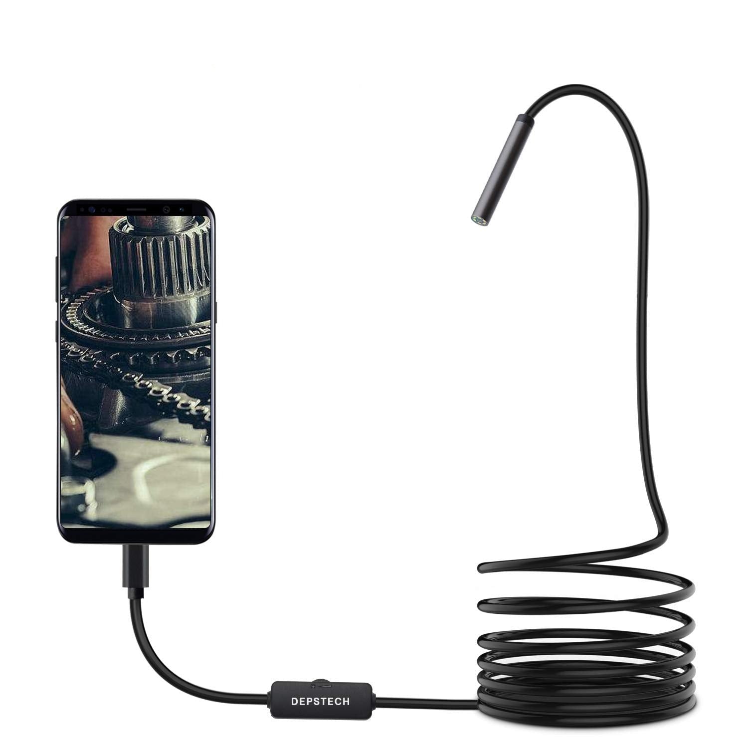 USB Endoscope Camera, Waterproof Borescope, 5.5mm Snake Inspection Camera,  Lens Endoscope Inspection Camera-Android Use 