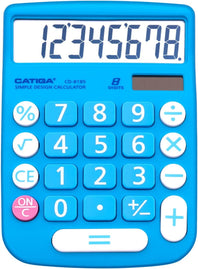 Desktop Calculator 8 Digit with Solar Power and Easy to Read LCD Display, Big Buttons, for Home, Office, School, Class and Business, 4 Function Calculators, with Battery, CD-8185 - The Gadget Collective