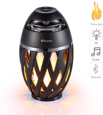 DIKAOU Led flame table lamp, Torch atmosphere Bluetooth speakers&Outdoor Portable Stereo Speaker with HD Audio and Enhanced Bass,LED flickers warm yel - The Gadget Collective