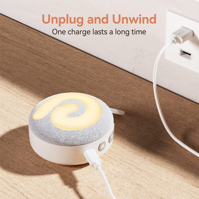 Dreamegg White Noise Machine Portable Sound Machine for Baby Kids, Noise Machine for Sleeping, Night Light, 11 Soothing Sounds, Volume Control, Child Lock, USB Rechargeable Sound Machine for Travel - The Gadget Collective