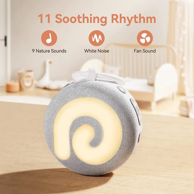 Dreamegg White Noise Machine Portable Sound Machine for Baby Kids, Noise Machine for Sleeping, Night Light, 11 Soothing Sounds, Volume Control, Child Lock, USB Rechargeable Sound Machine for Travel - The Gadget Collective
