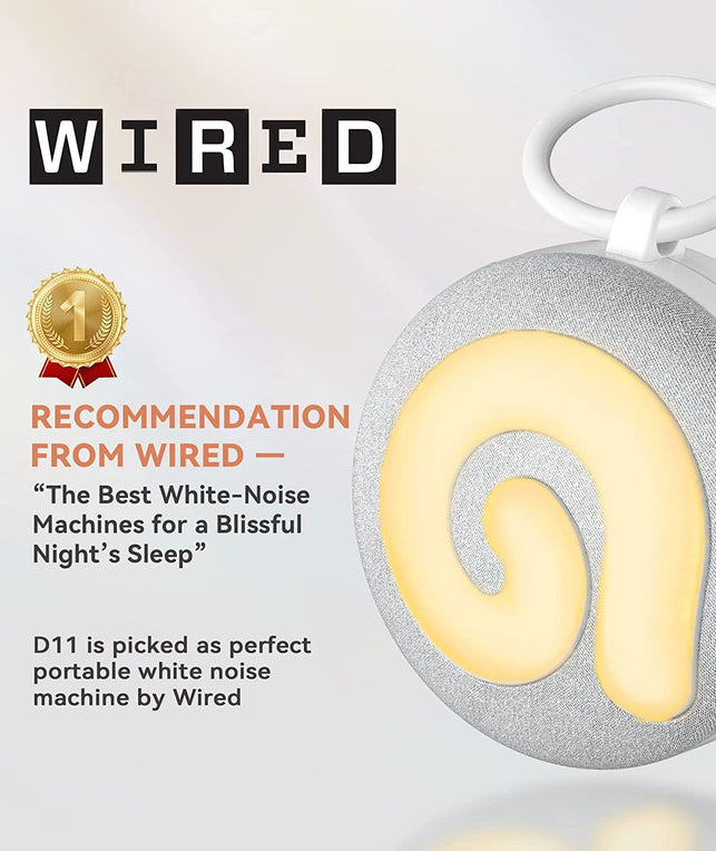 Dreamegg White Noise Machine Portable Sound Machine for Baby Kids, Noise Machine for Sleeping, Night Light, 11 Soothing Sounds, Volume Control, Child Lock, USB Rechargeable Sound Machine for Travel - The Gadget Collective