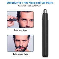 Ear and Nose Hair Trimmer Clipper, Professional Painless Nose Eyebrow Hair Trimmer for Men Women, Electric Waterproof Facial Hair Remover Epilator Shaver with Dual Edge Blades for Easy Cleansing - The Gadget Collective