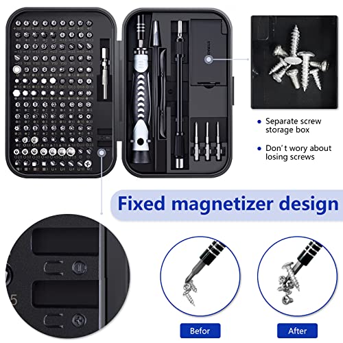 Easytime 130 IN 1 Precision Screwdriver Set, Computer Repair Tool Kit with 120 Screwdriver bits, Laptop Screwdriver kit with Magnetizer, for iPhone, i - The Gadget Collective