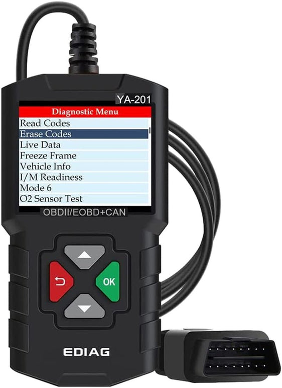 EDIAG YA201 2023 Enhanced Obd2 Scanner,Check Engine Fault Code Reader Full OBDII Functions 10 Modes,Mode 6,O2 Sensor Test,Eobd OBDII CAN Diagnostic Scan Tool for All 1996 & Newer Cars - The Gadget Collective