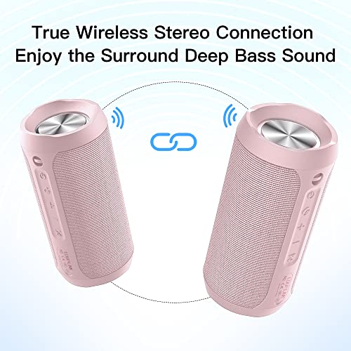 EDUPLINK Portable Bluetooth Speaker Waterproof IPX7 Wireless Speaker with 20W Louder Speakers Party Lights Sync The Music - The Gadget Collective