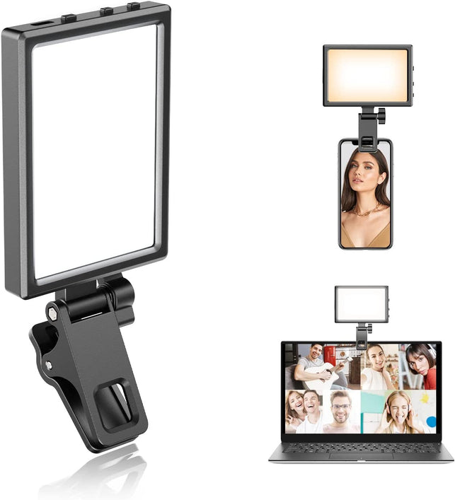 Eicaus Rechargeable LED Selfie Fill Light with Monitor Clip and Tripod/Camera Adapter, Video Conference Lighting Kit for Computer/Laptop, Cube Superlight for Makeup, Vlog, Tiktok - The Gadget Collective