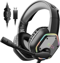 EKSA E1000 USB Gaming Headset for PC - Computer Headphones with Microphone/Mic Noise Cancelling, 7.1 Surround Sound Wired Headset&RGB Light - Gaming H - The Gadget Collective