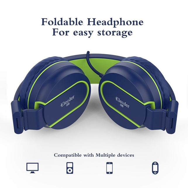 Elecder Kids Headphones with Microphone for for Children Toddler Girls Boys Teens Adults Foldable Adjustable Over Ear Headsets for iPad Cellphones Com - The Gadget Collective