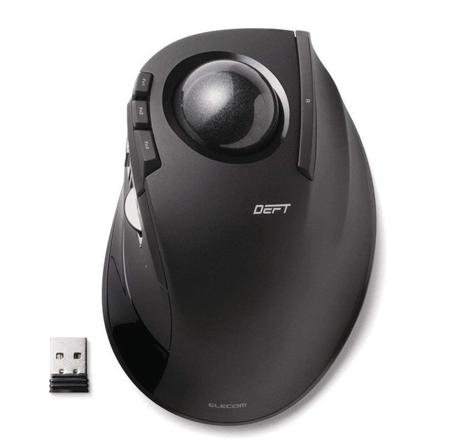 ELECOM M-DT2DRBK Wireless index finger Trackball mouse , EX-G series L size 2.4GHz 8 buttons - The Gadget Collective