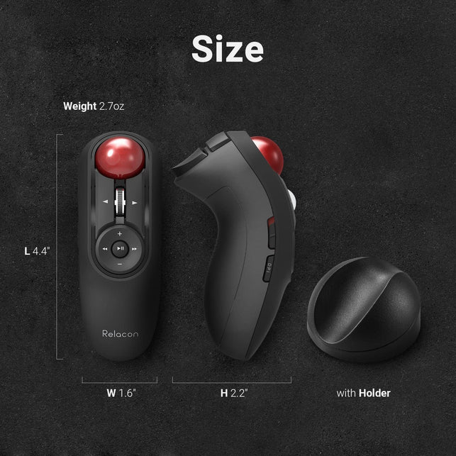 ELECOM Relacon Handheld Trackball Mouse, Thumb Control, Left Right Handed Mice, Bluetooth, 10-Button Function, Ergonomic Design, Optical Gaming Sensor, Smooth Red Ball, Windows11, Macos (M-RT1BRXBK) - The Gadget Collective