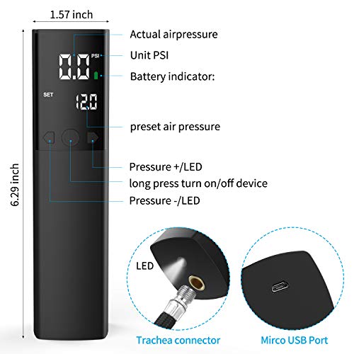 Electric Ball Pump,Smart Air Pump Portable Fast Ball Inflation with Accurate Pressure Gauge and Digital LCD Display for Football Basketball Volleyball - The Gadget Collective