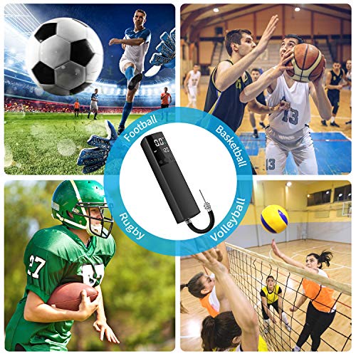 Electric Ball Pump,Smart Air Pump Portable Fast Ball Inflation with Accurate Pressure Gauge and Digital LCD Display for Football Basketball Volleyball - The Gadget Collective