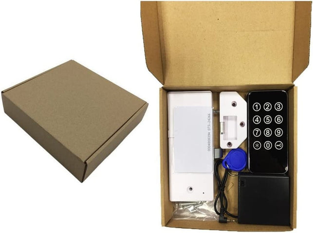 Electronic Cabinet Lock Kit Set, Digital Touch Keypad Lock, Password Entry and RFID Card / Wristband Entry, Keyless Door Lock Knob - The Gadget Collective