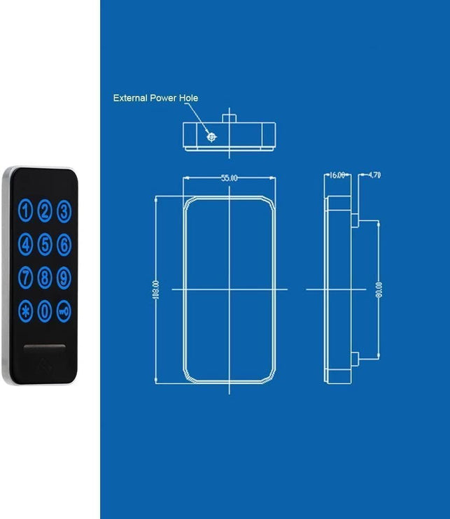 Electronic Cabinet Lock Kit Set, Digital Touch Keypad Lock, Password Entry and RFID Card / Wristband Entry, Keyless Door Lock Knob - The Gadget Collective