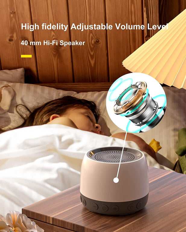 Elesories White Noise Machine, Sound Machine With13 Non Looping Natural Soothing Sounds for Adults Baby Sleeping, Also Be Used as a Multifunctional Speaker for Home, Office Privacy | Nursery | Travel - The Gadget Collective