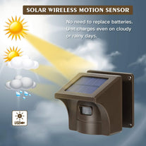 Emacros 1/2 Mile Long Range Solar Wireless Driveway Alarm Outdoor Weather Resistant Motion Sensor & Detector-Security Alert System-Monitor & Protect outside Property - The Gadget Collective
