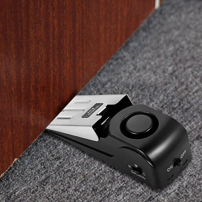 EMDMAK Door Stop Alarm with 120DB Siren Door Stop for Home & Travel (Black) (Pack of 2) - The Gadget Collective