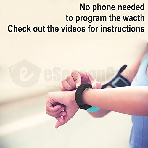 eSeasongear VB80 Vibrating Alarm Watch, Silent Vibration Shake Wake ADHD Medication Reminder (Black-Large) - The Gadget Collective