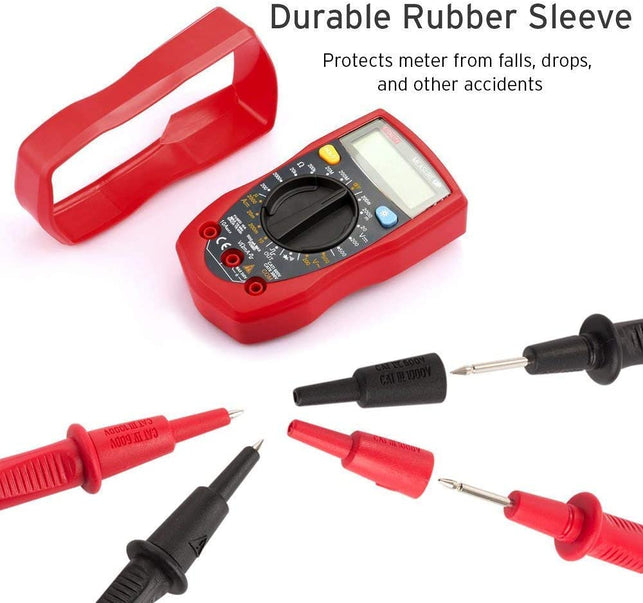 Etekcity MSR-R500 Digital Multimeter, Amp Volt Ohm Voltage Tester Meter with Diode and Continuity Test, Dual Fused for Anti-Burn, Red. - The Gadget Collective