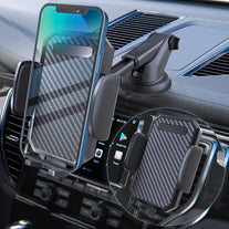 FBB Phone Mount for Car, [ Off-Road Level Suction Cup Protection ] 3In1 Long Arm Suction Cup Holder Universal Cell Phone Holder Mount Dashboard Windshield Vent Compatible with All Smartphones - The Gadget Collective