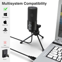 FIFINE USB Microphone, Metal Condenser Recording Microphone for Laptop MAC or Windows Cardioid Studio Recording Vocals, Voice Overs,Streaming Broadcast and Youtube Videos-K669B - The Gadget Collective