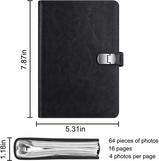 Fintie Wallet Photo Album for Fujifilm Instax Wide 300, Polaroid OneStep 2-64 Pockets (Snap Fastener) Album, Compatible with Polaroid POP, Originals 6 - The Gadget Collective