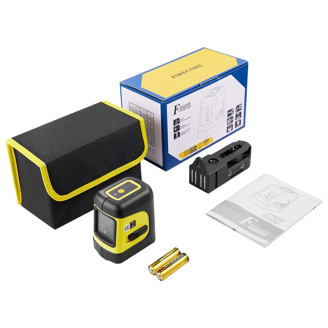 Firecore F112R Self-Leveling Horizontal/Vertical Cross-Line Laser Level with Magnetic Bracket - The Gadget Collective