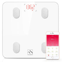 FITINDEX Bluetooth Body Fat Scale, Smart Wireless Digital Bathroom Weight Scale Body Composition Monitor Health Analyzer with Smartphone - The Gadget Collective