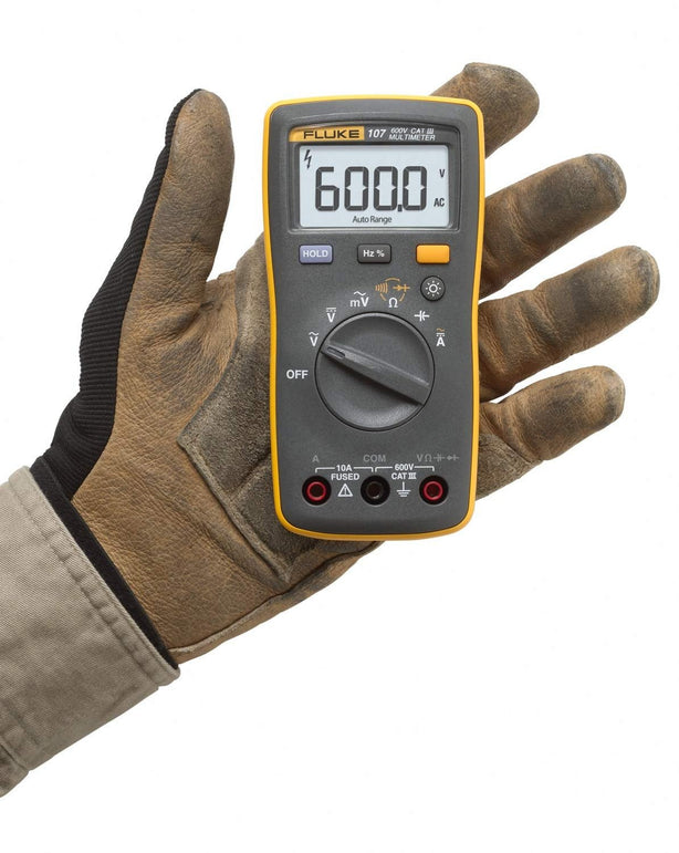 Fluke 107 AC/DC Current Handheld Digital Multimeter by Fluke, Gray - The Gadget Collective