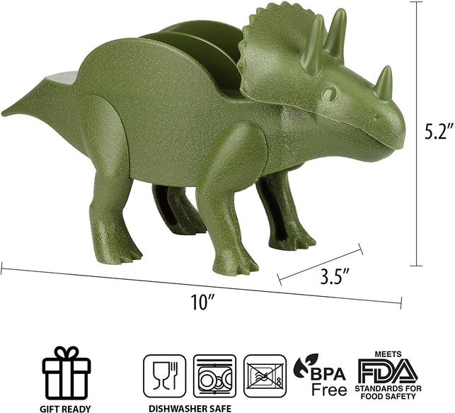 Funwares TriceraTaco Holder Ultimate Dinosaur Taco Stand, Holds 2, Green - The Gadget Collective